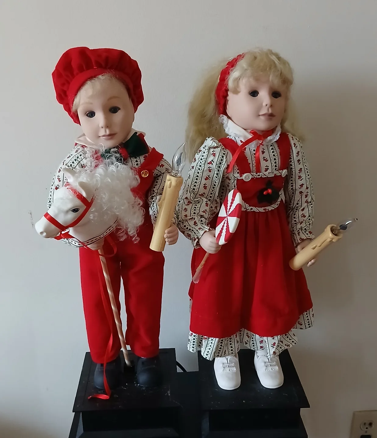 Holiday Creations Porcelain Dolls - Boy & Girl thumbnail