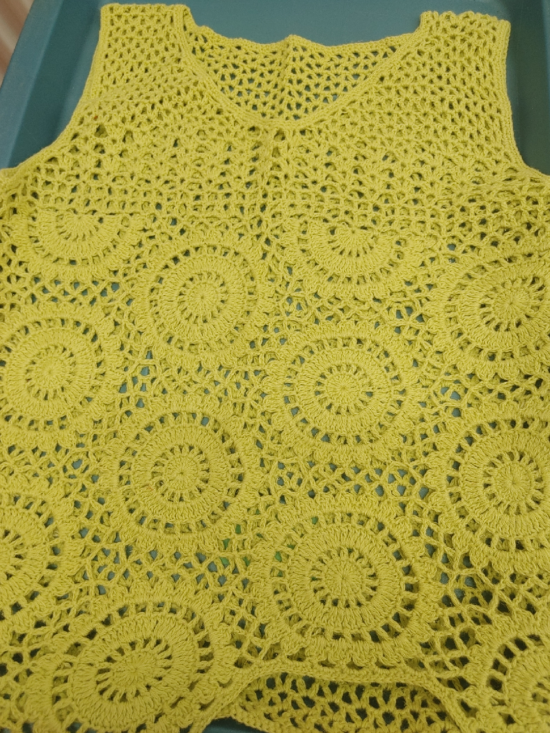Crocheted Yellow Tank Top