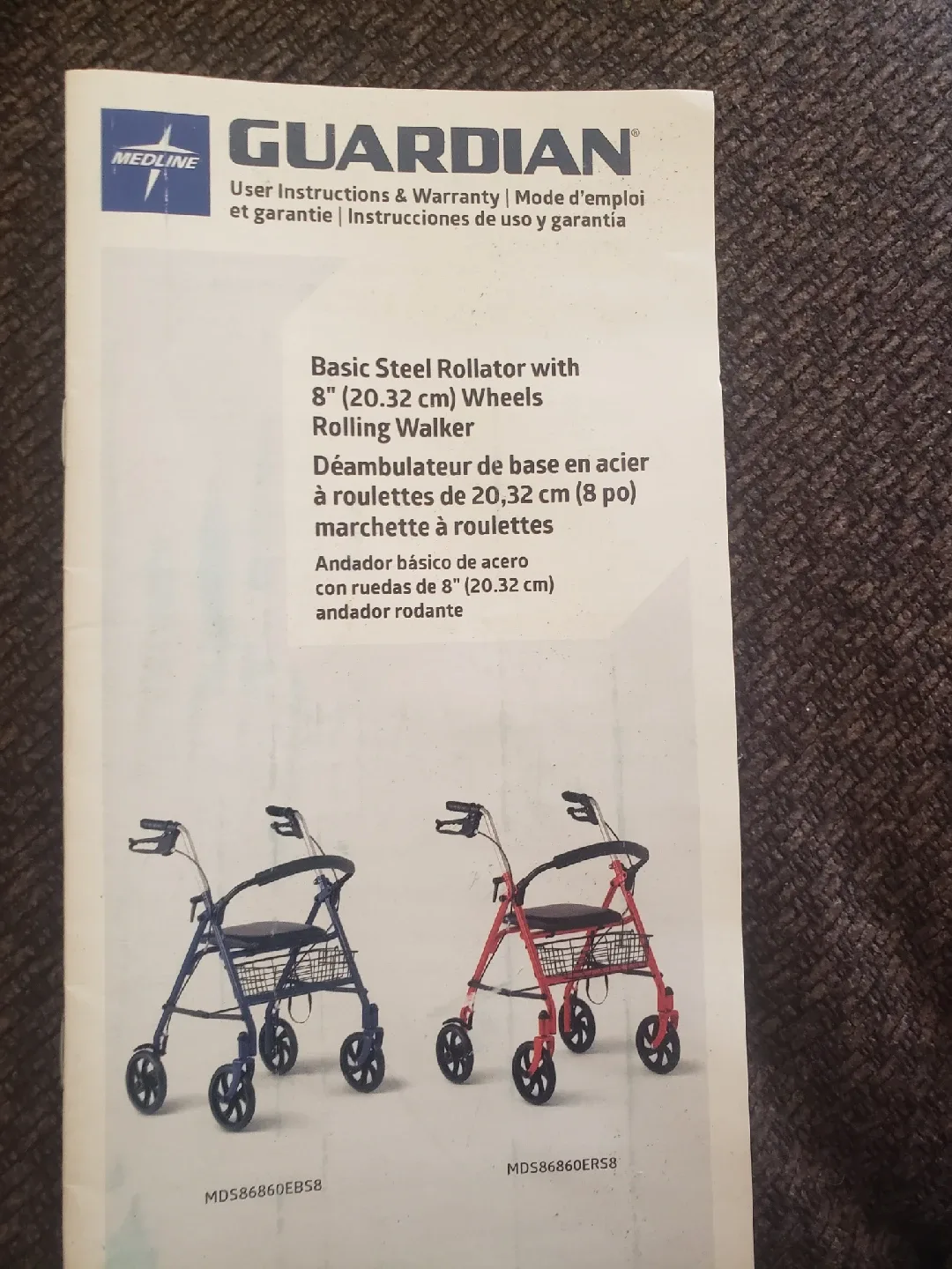 Guardian Basic Steel Rollator Rolling Walker image indicator(3)
