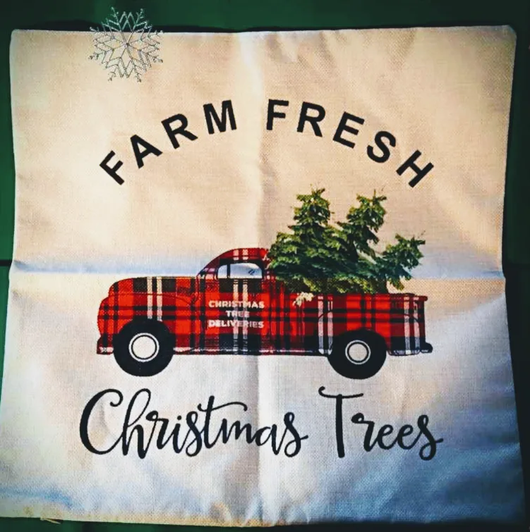 2 Decorative Throw Pillow Covers, Christmas image indicator(3)