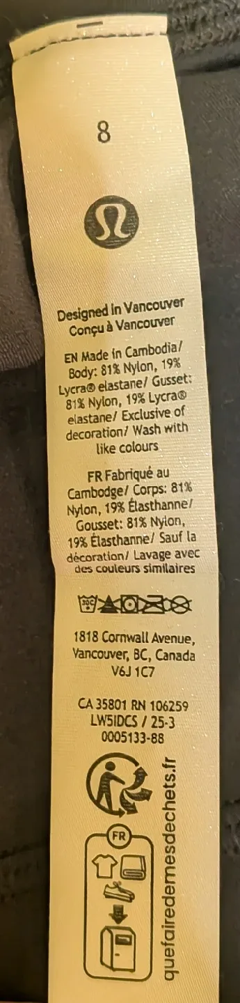 Lululemon Black Leggings - Size 8 image indicator(3)