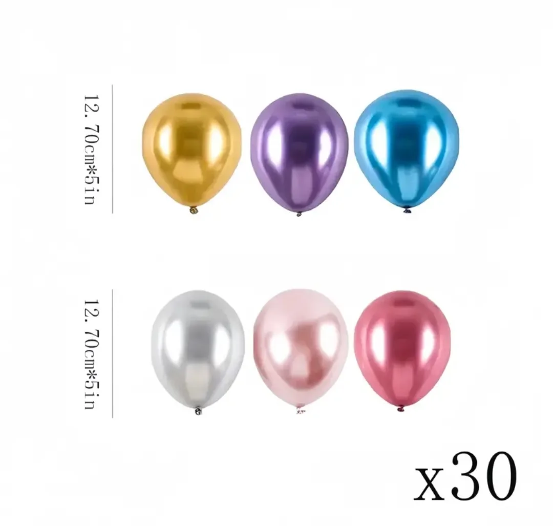 Metallic Colour Balloons - 30 Pack thumbnail