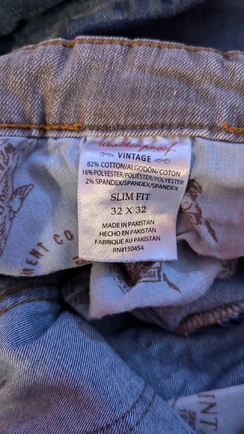 Weatherproof Vintage Slim Fit Jeans - Size 32x32 image indicator(2)