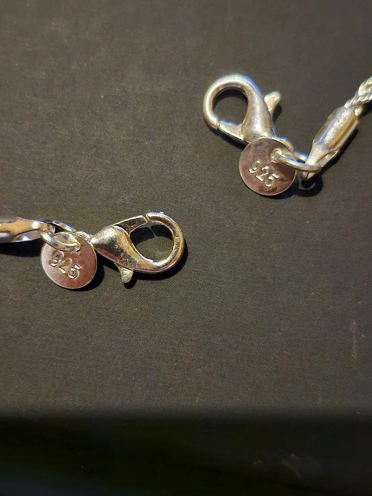 925 Silver Rope Plated Chain Necklace and Bracelet image indicator(3)