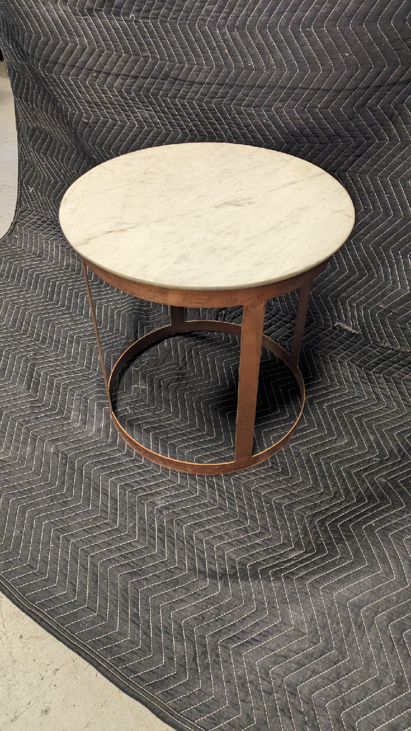 Round Marble Top Side Table