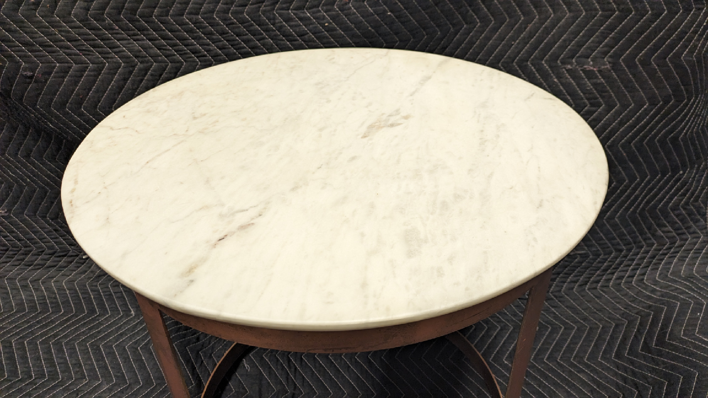 Round Marble Top Side Table - photo 3