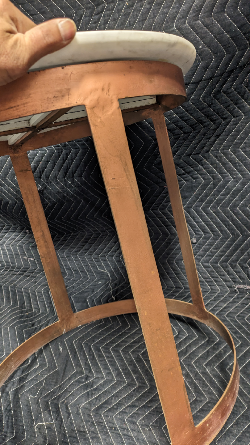 Round Marble Top Side Table - photo 4