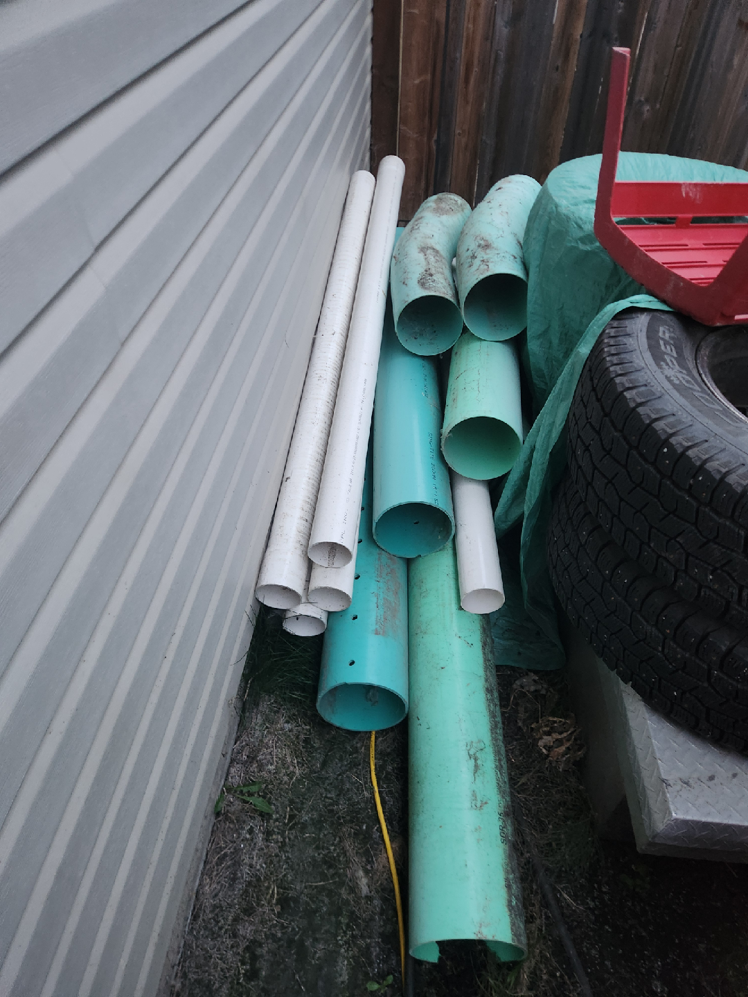 4" and 8" PVC Pipes