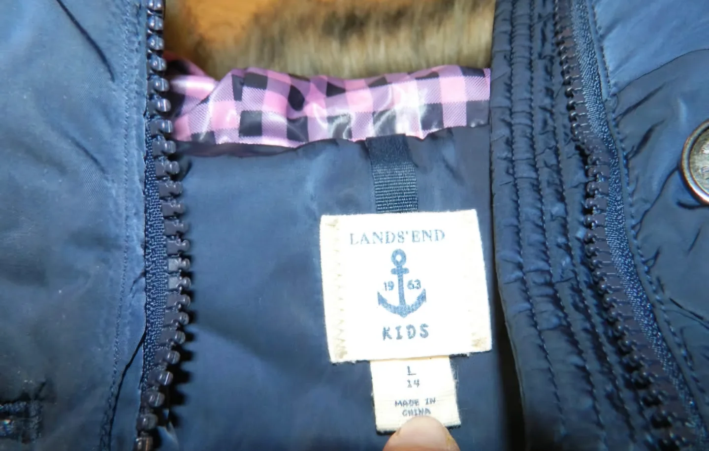 Lands' End Kids Down Puffer Coat - Size L (14) image indicator(2)