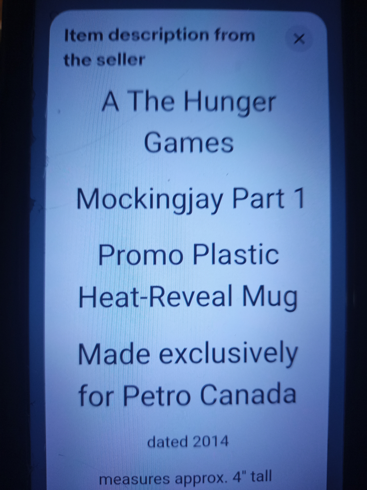 Hunter Games Mockingjay Part 1 Collectable Heat Reveal 5 Mugs - photo 3