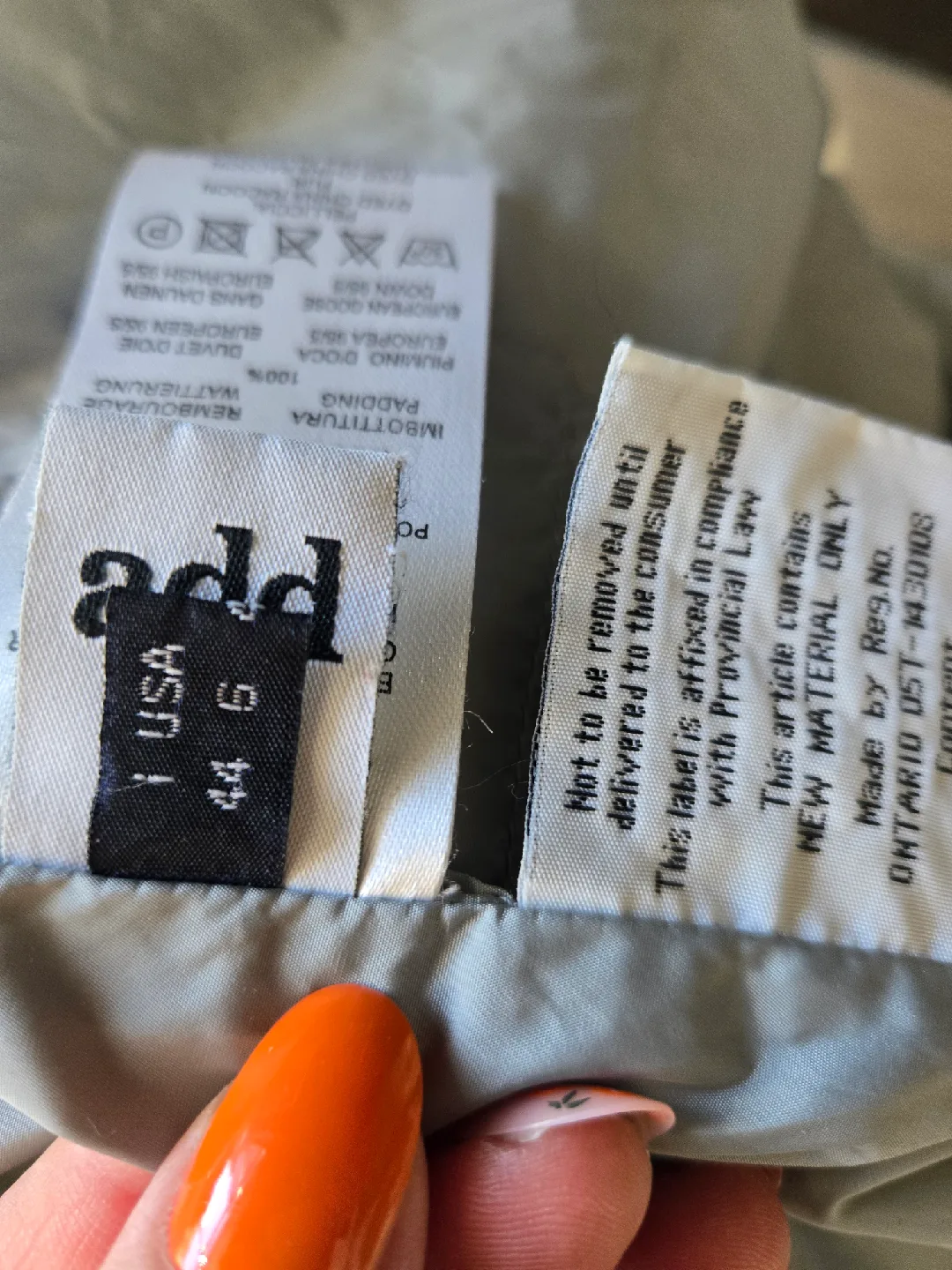 ADD Down Puffer Coat with Fur Hood - Light Grey image indicator(10)