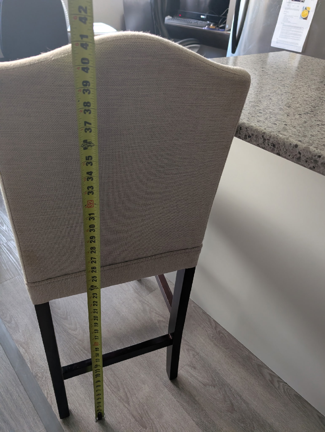 3 Upholstered Bar Stools with Nailhead Trim - photo 2