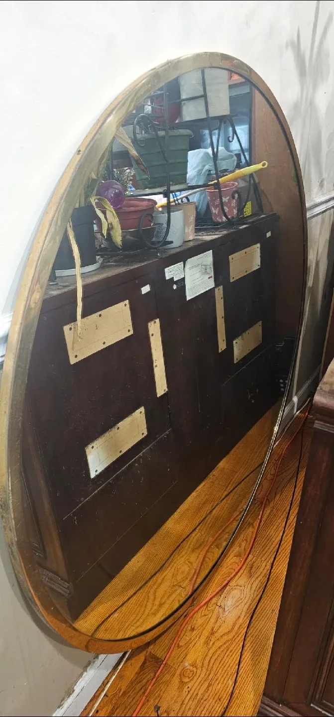 Round Gold Framed Mirror image indicator(3)