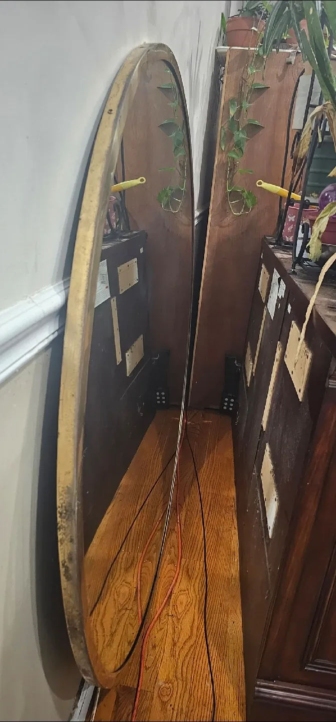 Round Gold Framed Mirror image indicator(4)