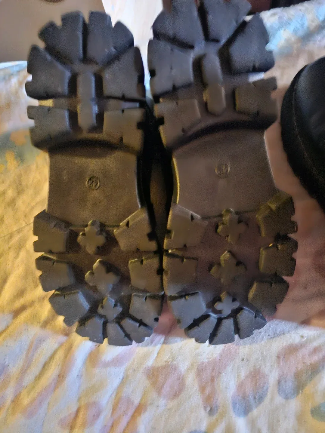 Black Platform Boots with Heart Detail image indicator(8)