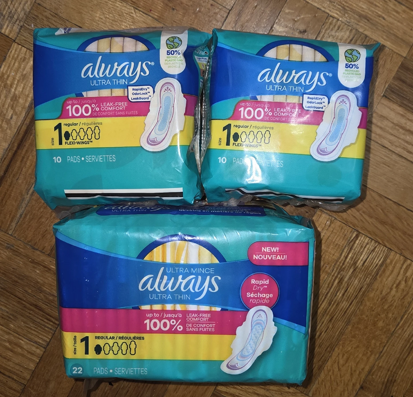 Always Ultra Thin Regular Pads - 3 Packs