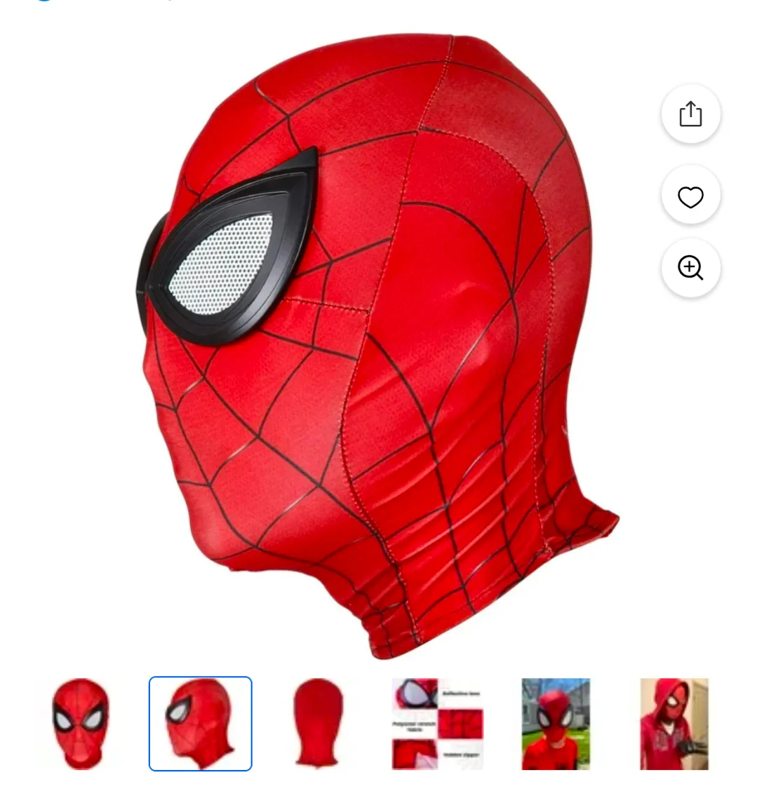Spider-Man Mask Red and Black image indicator(6)