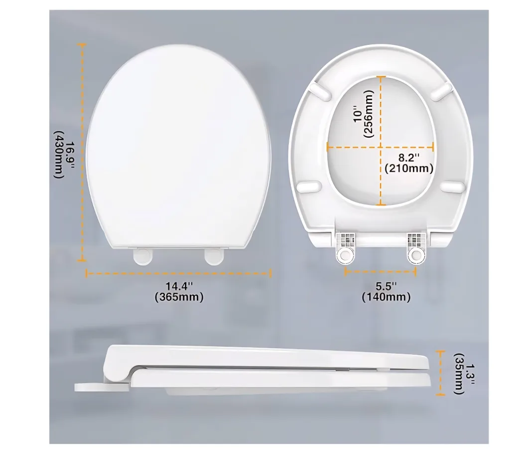New SAILTOK 4PCS Toilet Seat Bumpers - White image indicator(2)