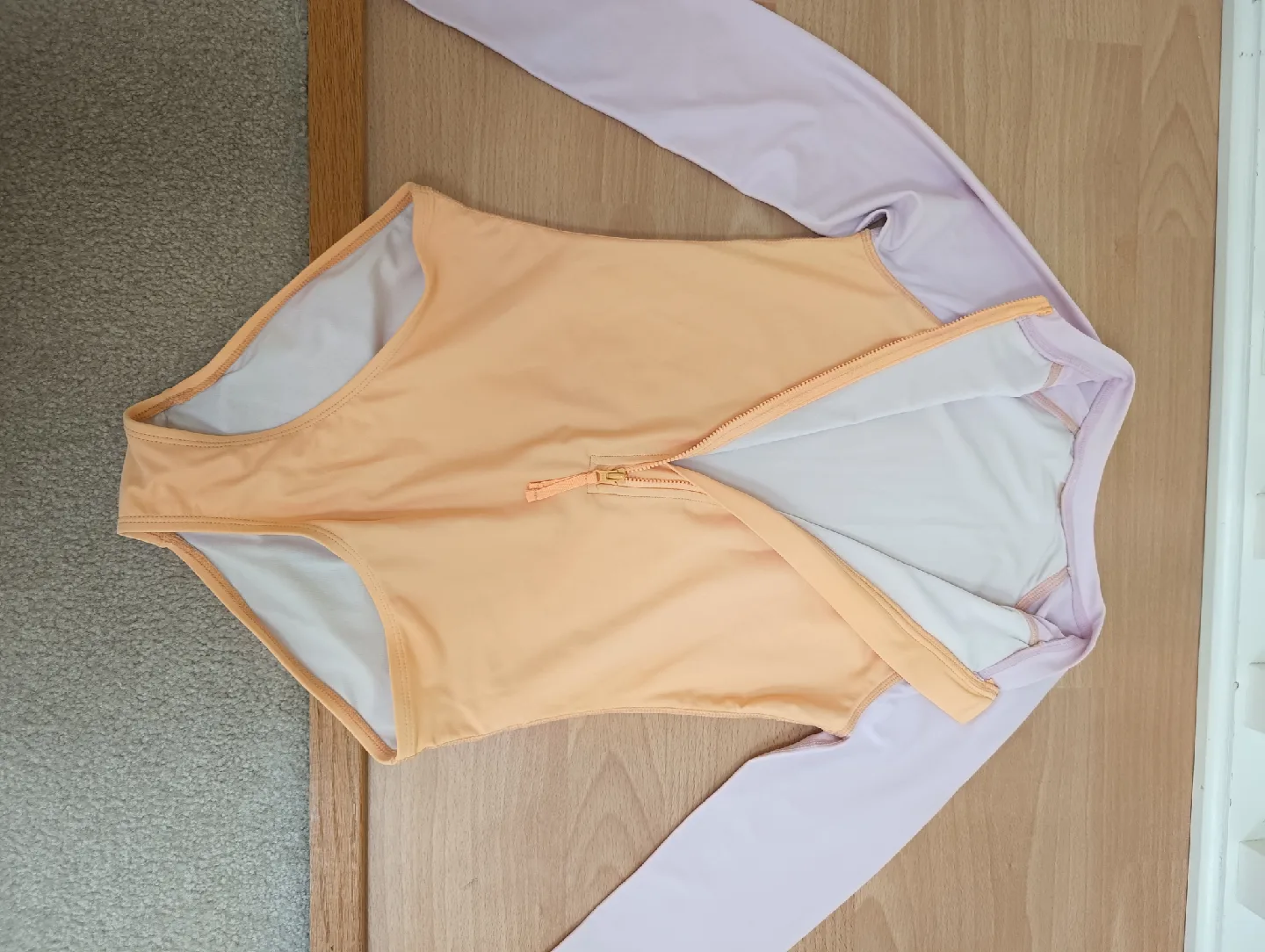 Girls' Swimsuit - Peach & Lavender image indicator(2)