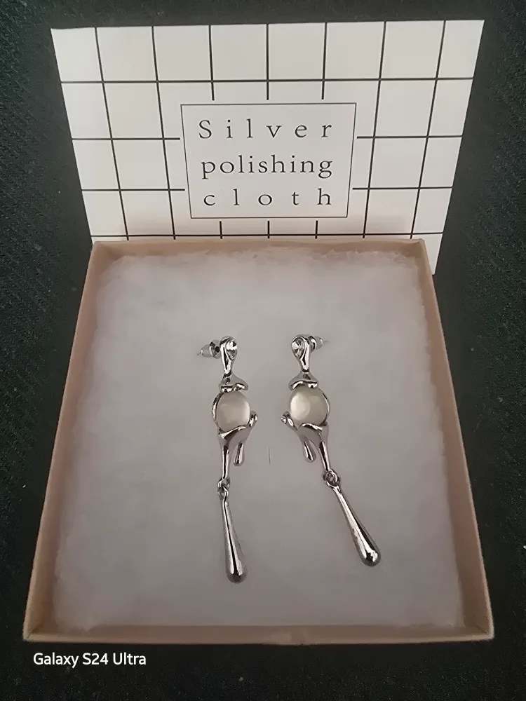 Silver Dangle Earrings, New in Box - S925 image indicator(2)