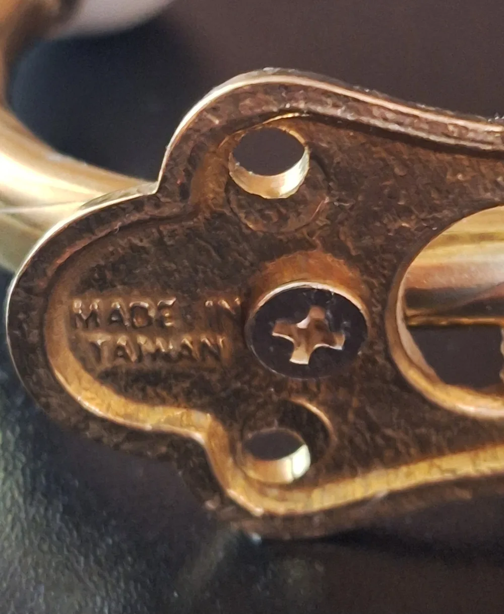 Set of 4 Vintage Brass and Ceramic  Coat Hooks image indicator(5)