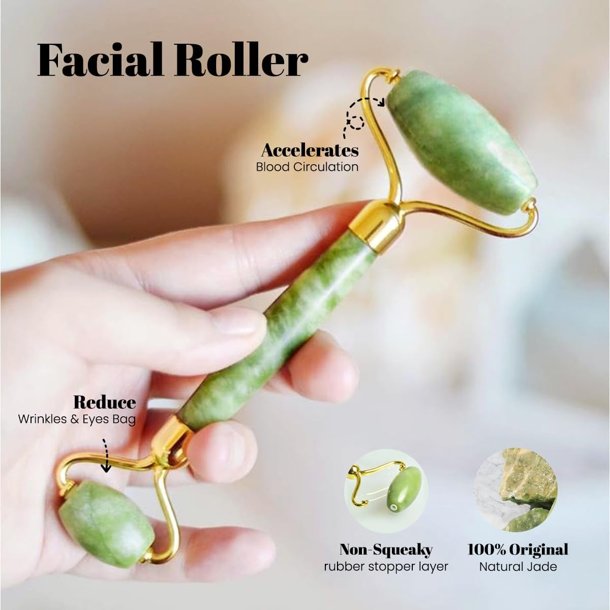 Jade Roller and Gua Sha Set for Beautiful Skin Detox - photo 2