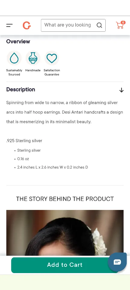 Sterling Silver Hoop Earrings image indicator(7)