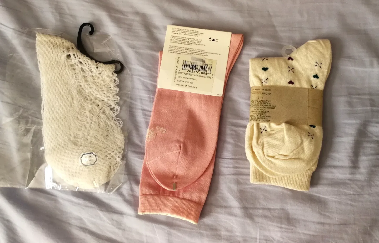 3 pairs socks bundled - fishnet, DKNY & Northern Reflections image indicator(2)