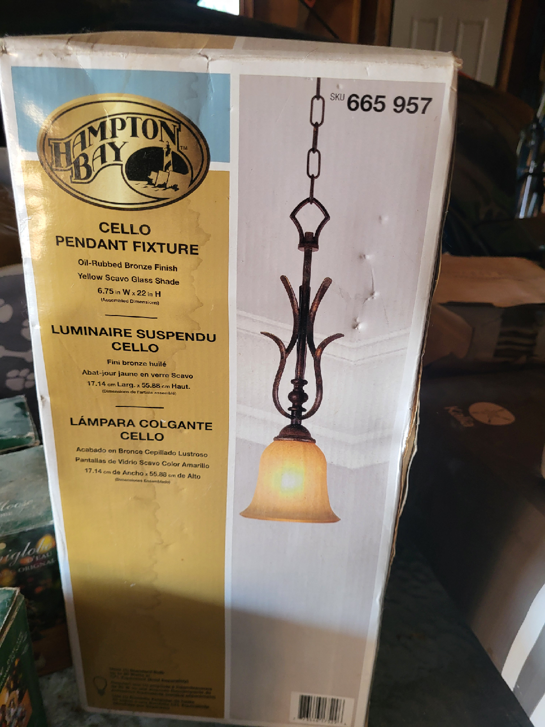 Hampton Bay Cello Pendant Fixture