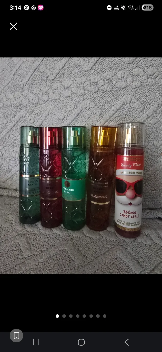 5 BN Bath and Body Fragrance Mists w/Bonus thumbnail