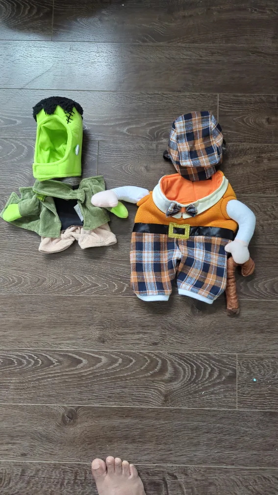 Dog Halloween Costumes - Frankenstein & Golfer thumbnail