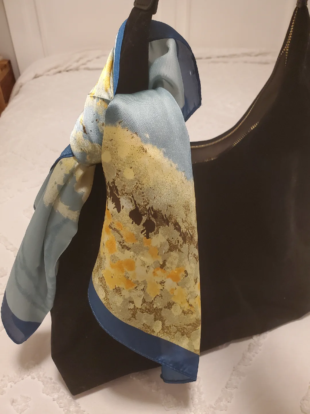 Tree Print Scarf - Blue and Yellow image indicator(3)