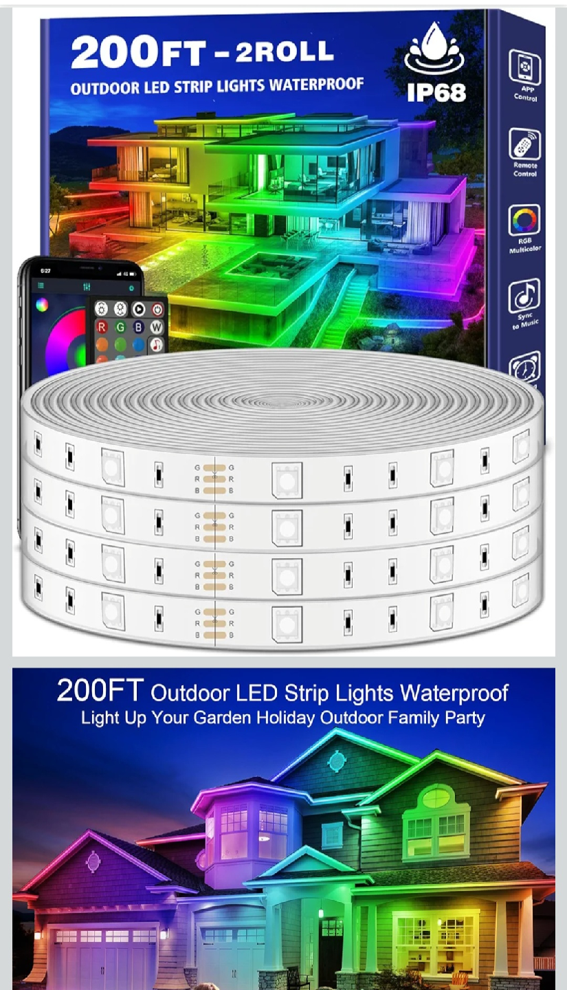 200FT Outdoor LED Strip Lights Waterproof