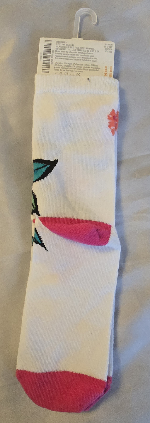 NEW! Gymboree Girl's Floral Socks! Shoe Size 13 - 2 Youth - photo 2