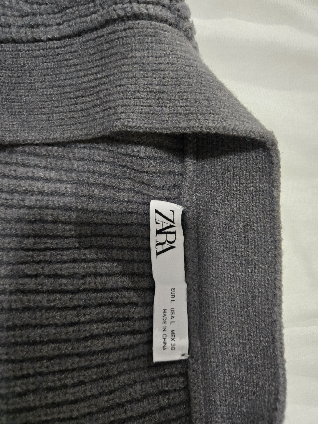 Zara Grey Knit Cardigan - Size L - photo 2