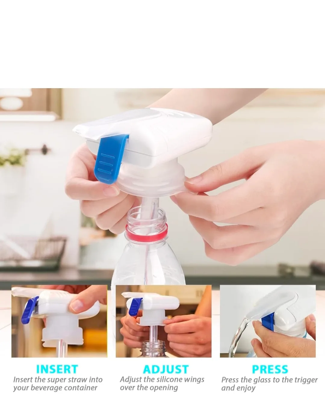 (Pack of 2) Automatic Drink Dispenser - fits most bottles image indicator(4)