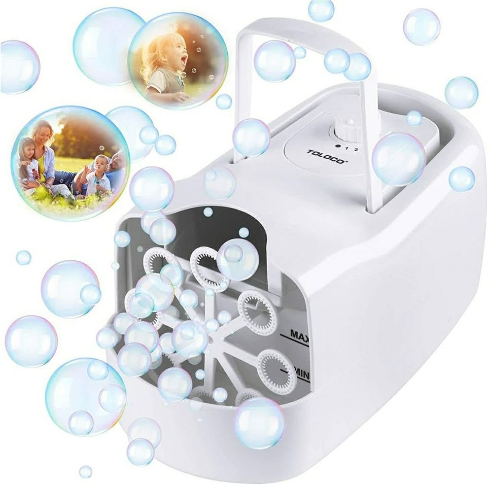 TOLOCO Bubble Machine,Automatic Bubble Blower Portable