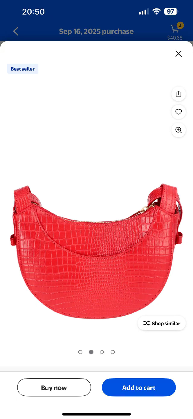 Red Croc Embossed Crossbody Bag - photo 3