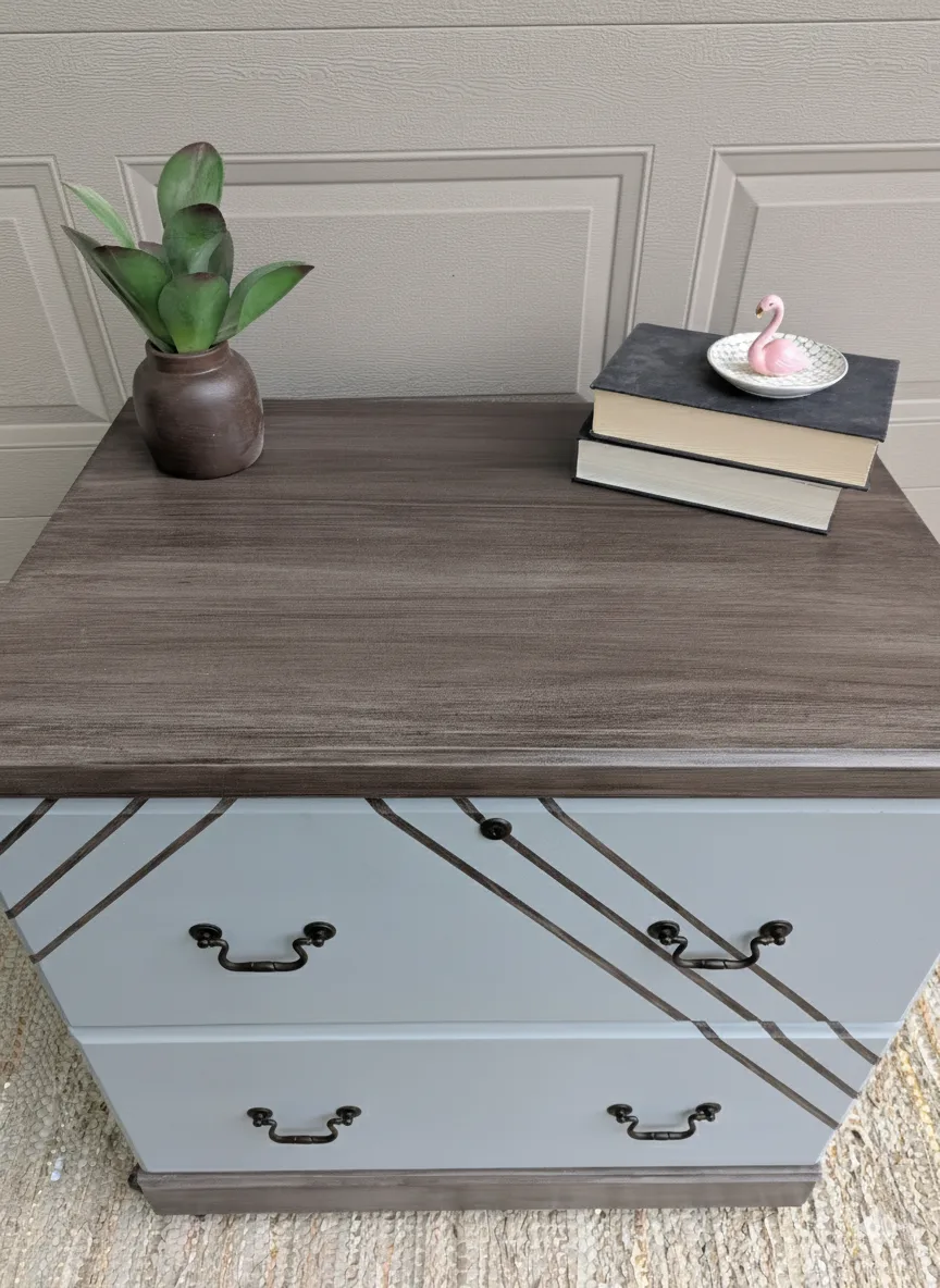 Newly refinished cabinet with locking drawer image indicator(2)