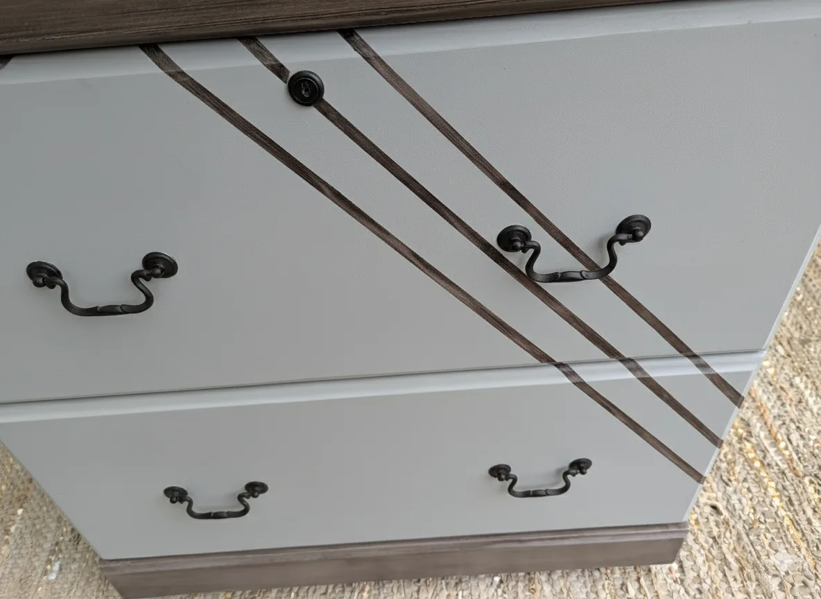 Newly refinished cabinet with locking drawer image indicator(3)