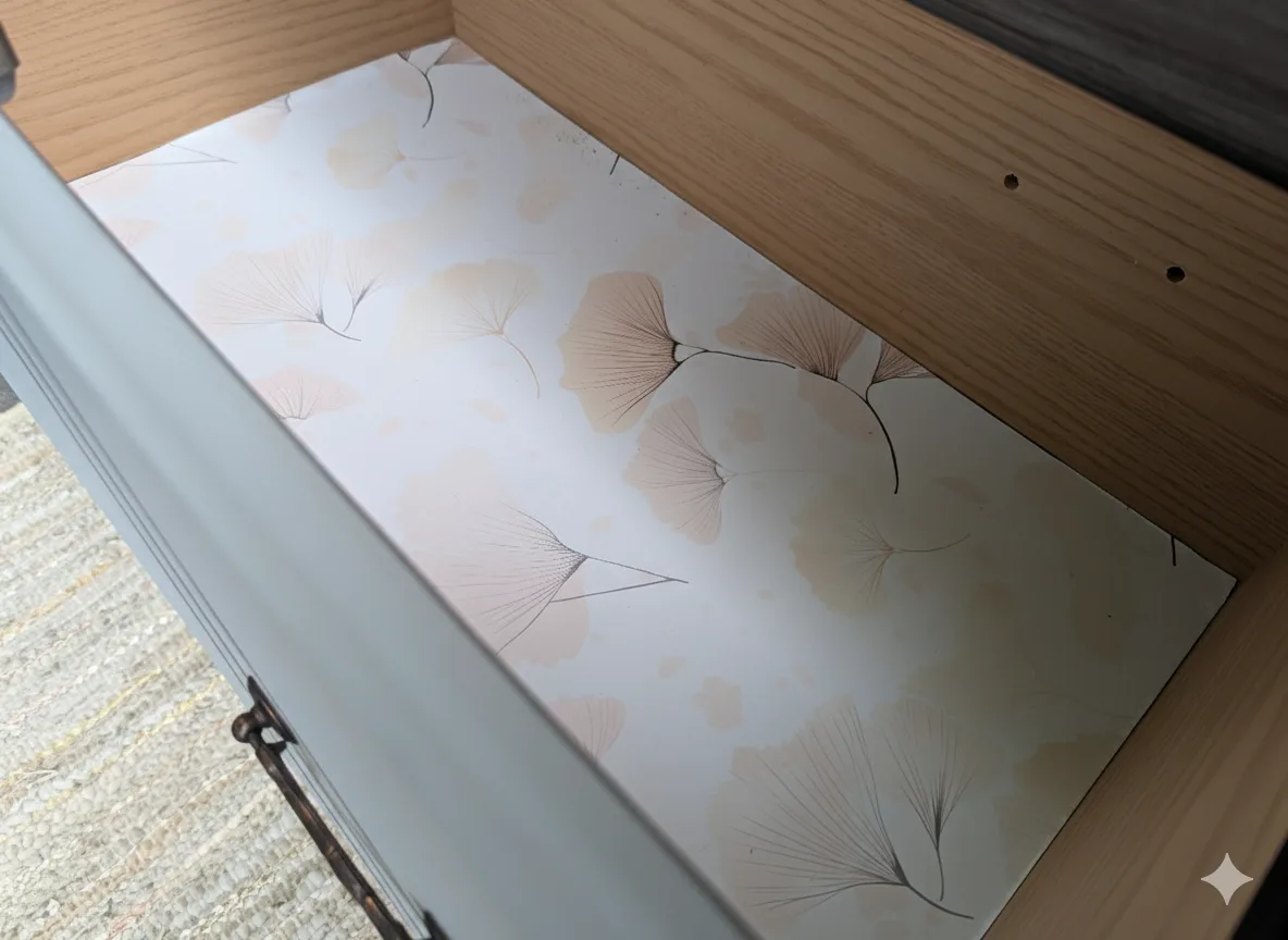 Newly refinished cabinet with locking drawer image indicator(4)