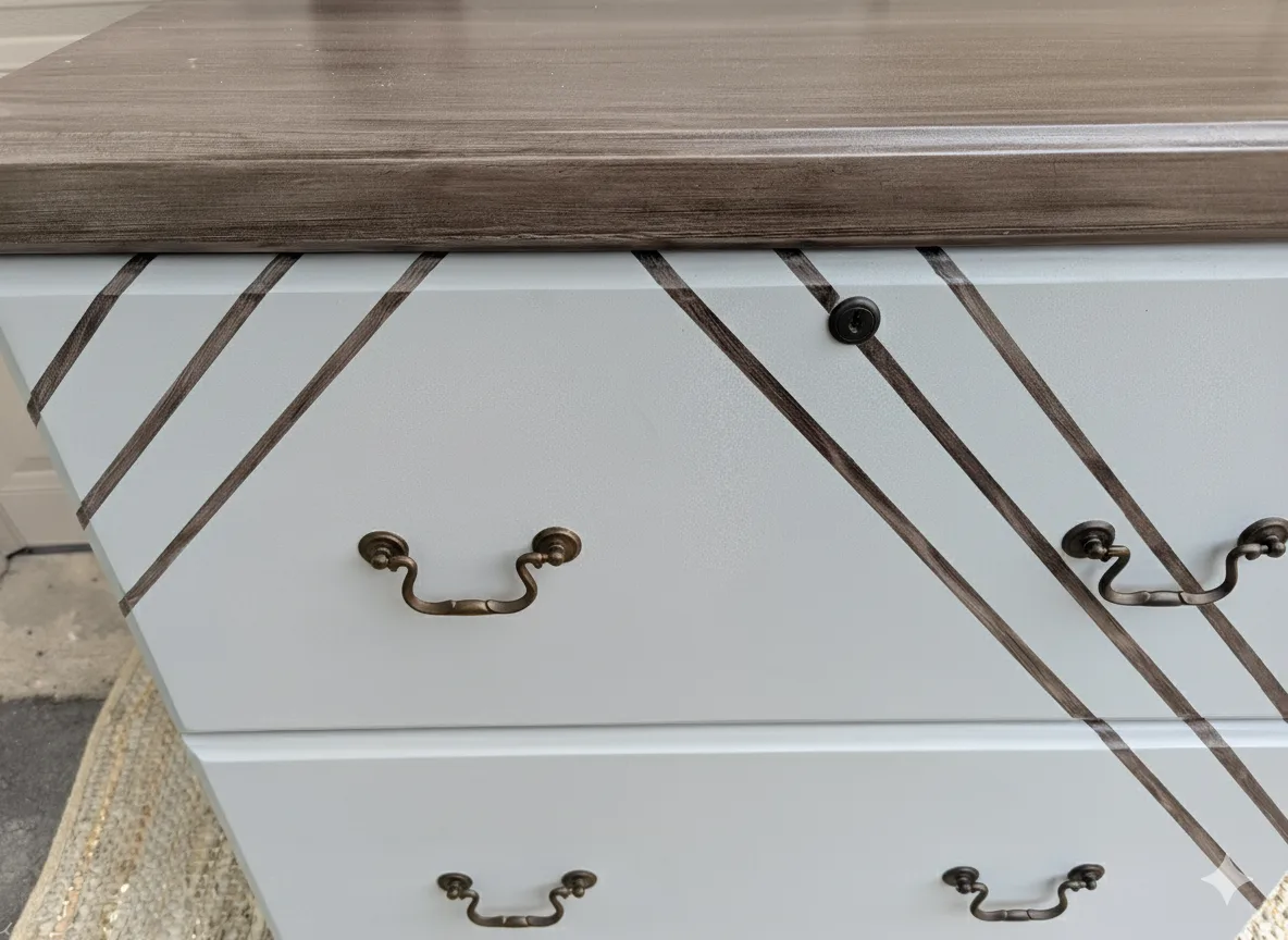 Newly refinished cabinet with locking drawer image indicator(5)