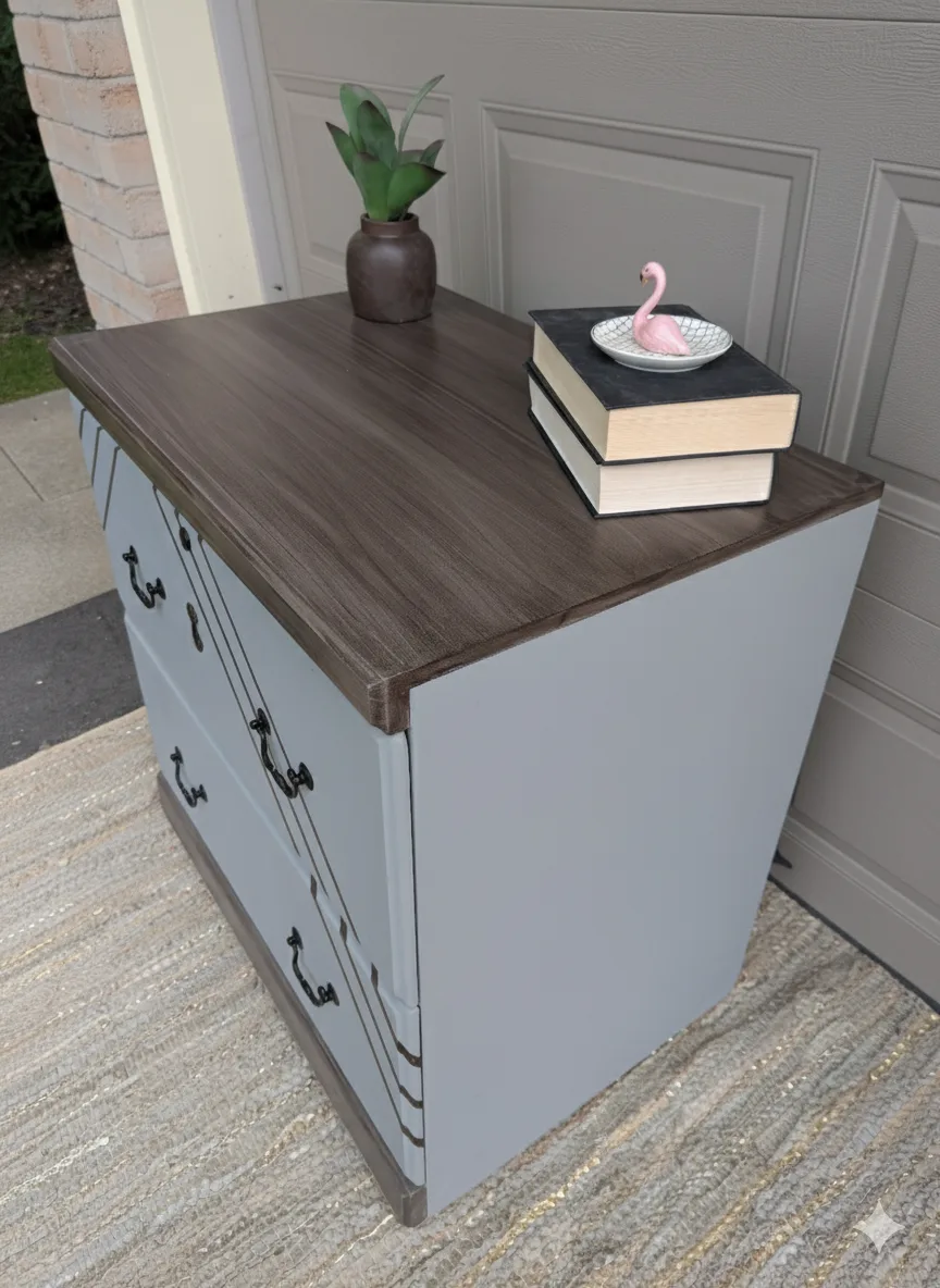 Newly refinished cabinet with locking drawer image indicator(6)