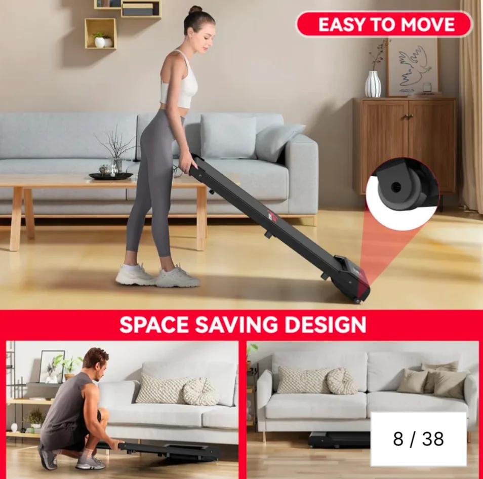 2-in-1 Folding Treadmill - Space Saving Design image indicator(4)