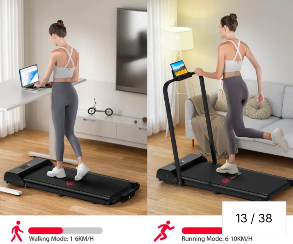 2-in-1 Folding Treadmill - Space Saving Design image indicator(6)