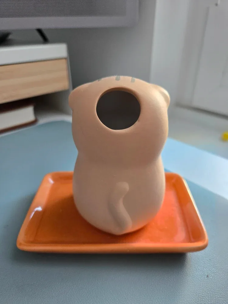 Cute Cat Ceramic Vase Decor image indicator(2)