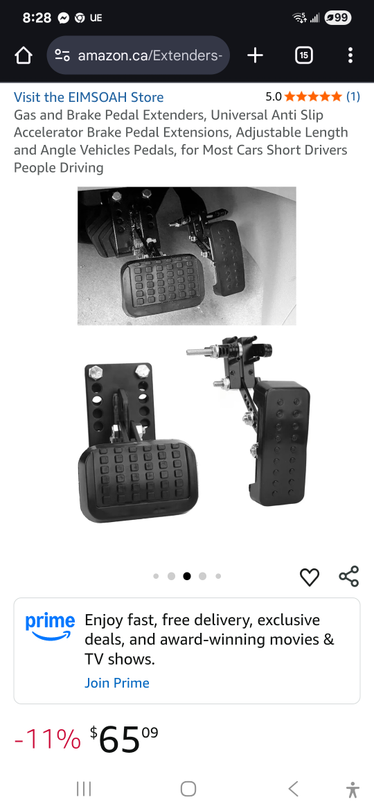 EIMSOAH Universal Anti Slip Accelerator Brake Pedal Extenders - photo 2