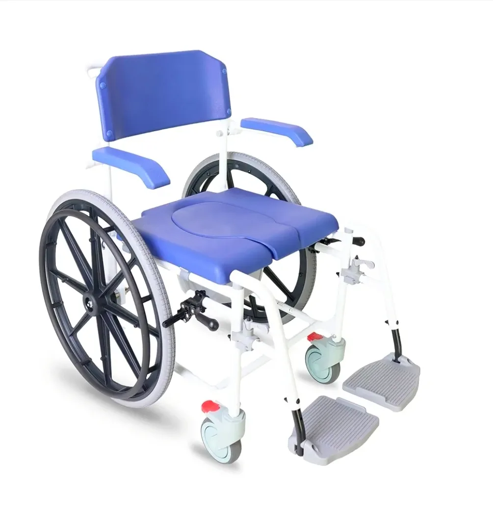 KMINA Shower Wheelchair for Adults, Blue,  BRAND NEW image indicator(2)