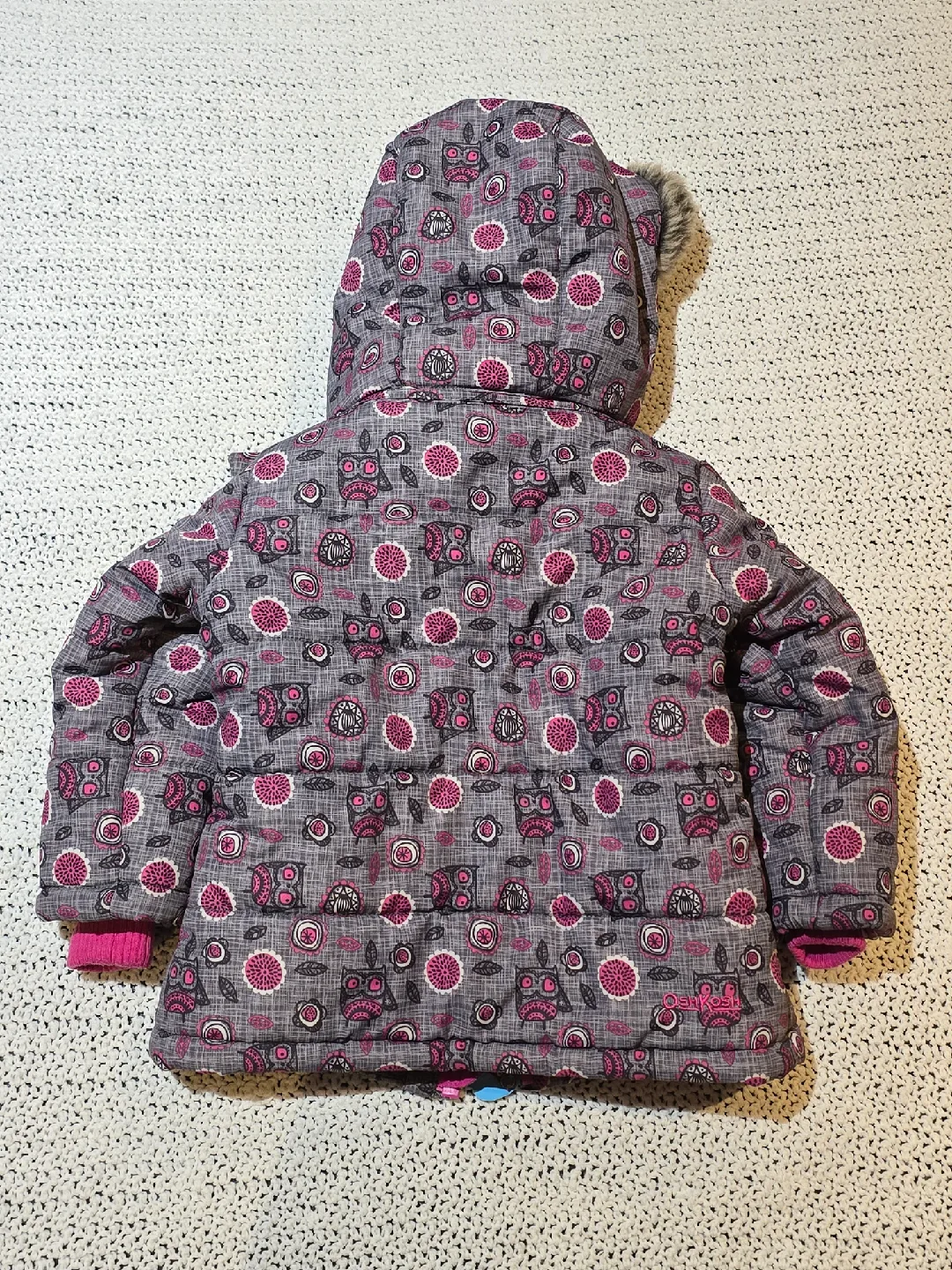 OshKosh B'gosh Girl's Puffer Jacket, Size 24M image indicator(2)
