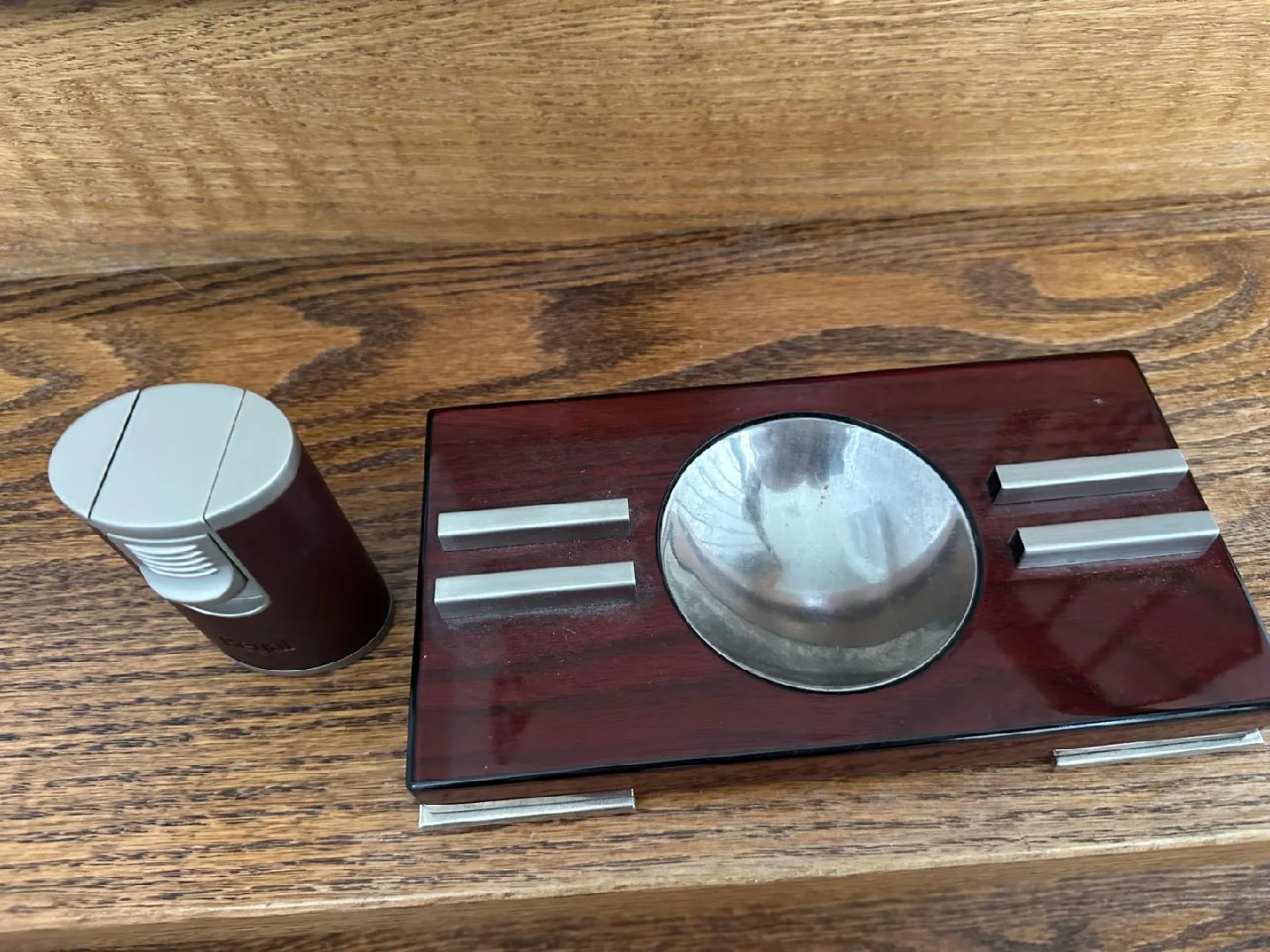 Cigar Ashtray and Lighter Set thumbnail